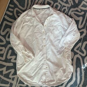 Oversized Pilcro White Menswear Style Button-Up Shirt